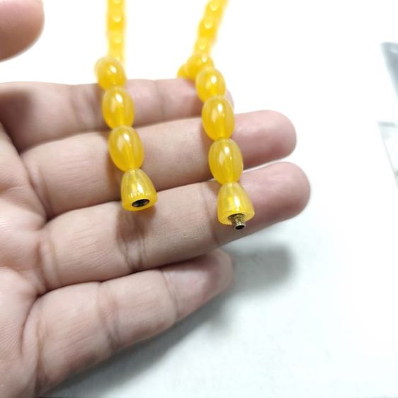 🔖สร้อยคอคล้ายอำพัน สีเหลือง ไล่ระดับ ของจริงสวยมาก  งานจากญี่ปุ่น รูปที่ 3