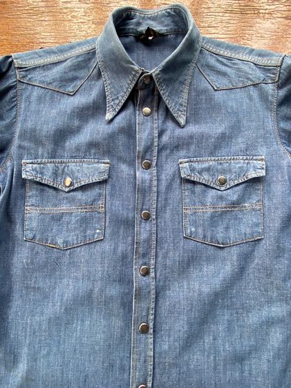 เชี้ตแขนยาวผ้ายีนส์บาง รูปที่ 2