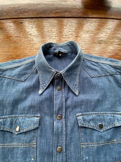 เชี้ตแขนยาวผ้ายีนส์บาง รูปที่ 3