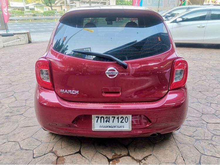 Nissan March 2017 1.2 E Sedan เบนซิน ไม่ติดแก๊ส เกียร์อัตโนมัติ แดง รูปที่ 4
