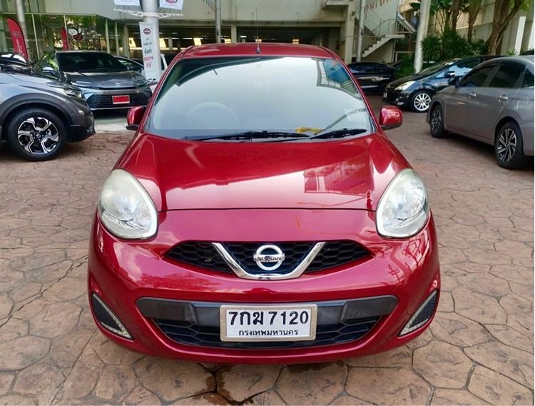 Nissan March 2017 1.2 E Sedan เบนซิน ไม่ติดแก๊ส เกียร์อัตโนมัติ แดง รูปที่ 3