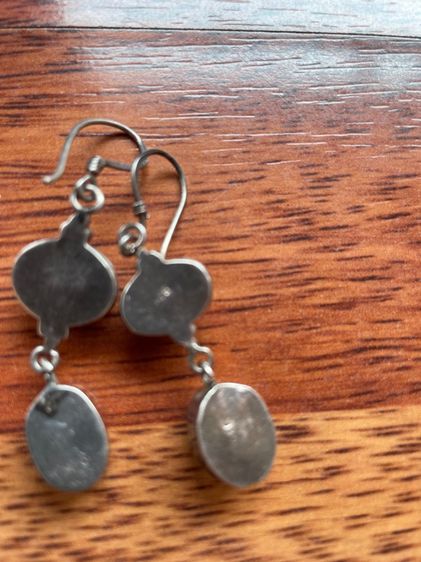 ต่างหูเงินแท้ผสมหินเทอร์คอยส์ รูปที่ 8