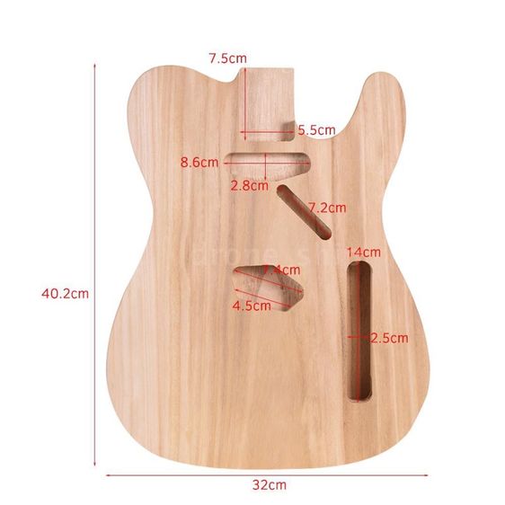 บอดี้กีต้าร์ไฟฟ้า Telecaster TL-T02 ยังทำสีไม่เสร็จ รูปที่ 2