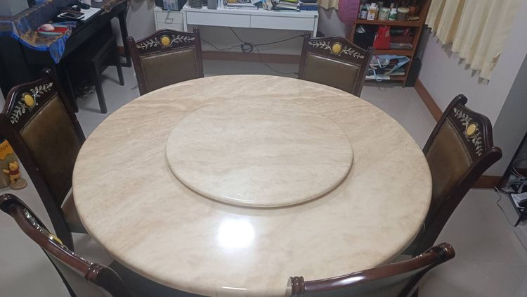 โต๊ะกินข้าวหินอ่อนพร้อมเก้าอี้ 6 ที่นั่ง  รูปที่ 12