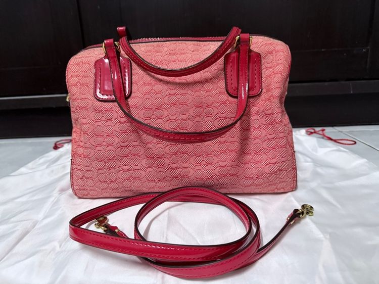 Coach 25047 Poppy Mini Oxford Signature C Satchel Purse รูปที่ 3