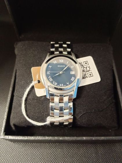 นาฬิกาGucci 5500L Stainless Steel Quartz Analog Black Dial Ladies' Watch 