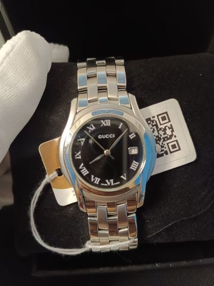 นาฬิกาGucci 5500L Stainless Steel Quartz Analog Black Dial Ladies' Watch  รูปที่ 4