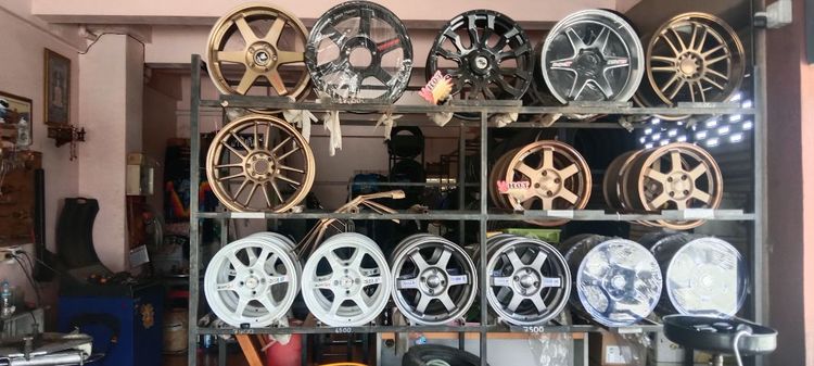 แม็กไหม่ 4 รู 100 ขอบ 15 สวยๆคับ 4 วง ส่งได้จ้า รูปที่ 5