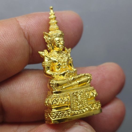 พระแก้วมรกต มจร. เนื้อกะหลั่ยทอง มหาวิทยาลัยสงฆ์ ที่ระลึกสร้างอาคารที่จังหวัดอยุธยา พิธีใหญ่ วัดพระแก้ว ปี2543 พร้อมตลับเดิม รูปที่ 4