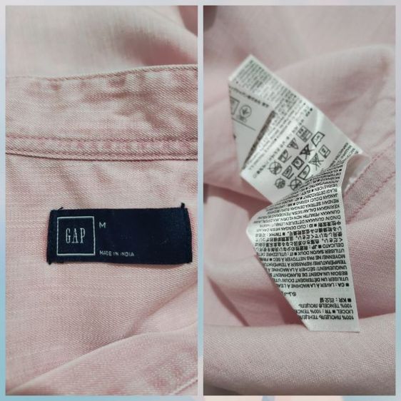 เสื้อเชิ้ตทรงสวม สีชมพู รูปที่ 11