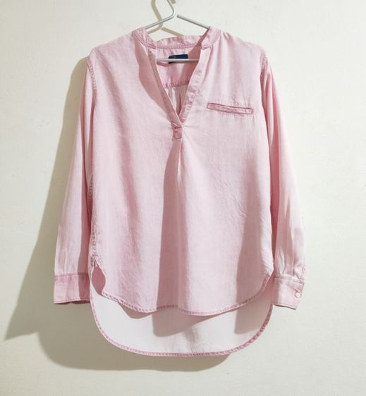 เสื้อเชิ้ตทรงสวม สีชมพู รูปที่ 2