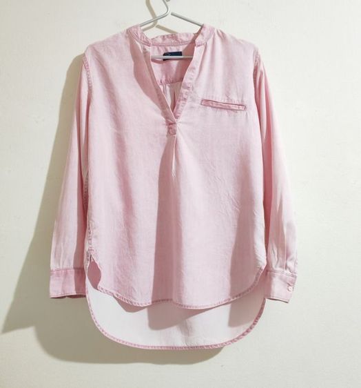 เสื้อเชิ้ตทรงสวม สีชมพู รูปที่ 5
