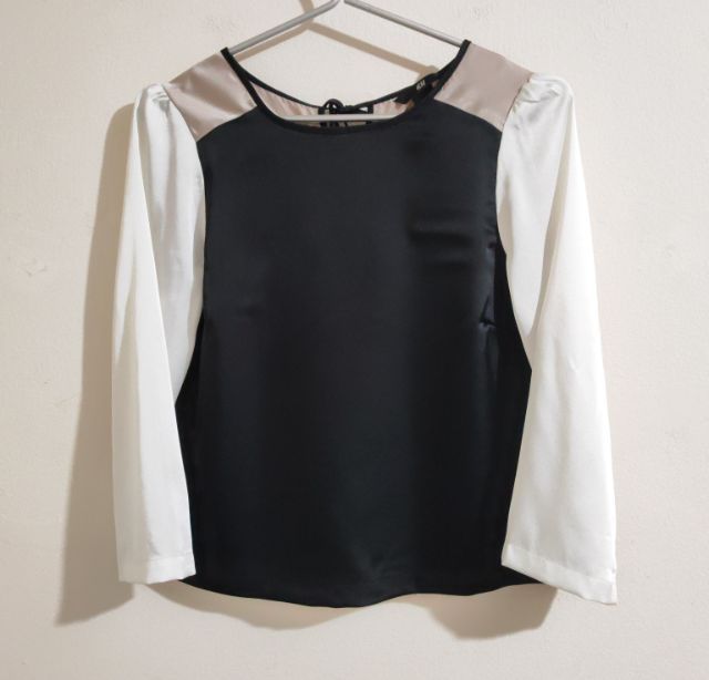 เฮชแอนด์เอ็ม เสื้อครอปขาวดำ รูปที่ 4