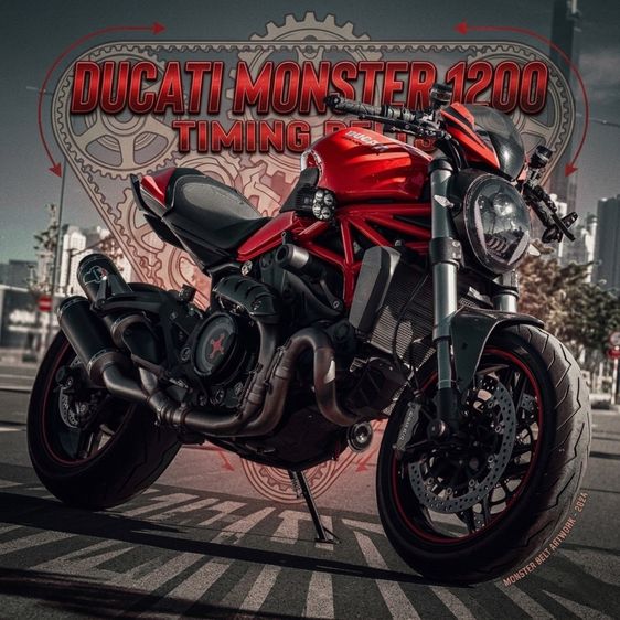 Timing Belts สายพานเกรดพรีเมียม มาตรฐานโรงงาน ใช้กับ Ducati Monster 1200