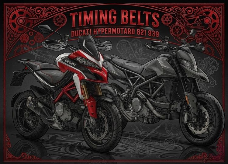 Timing Belts สายพานใช้กับ Ducati Hypermotard 821 939 (ราคาต่อเส้น) รูปที่ 4