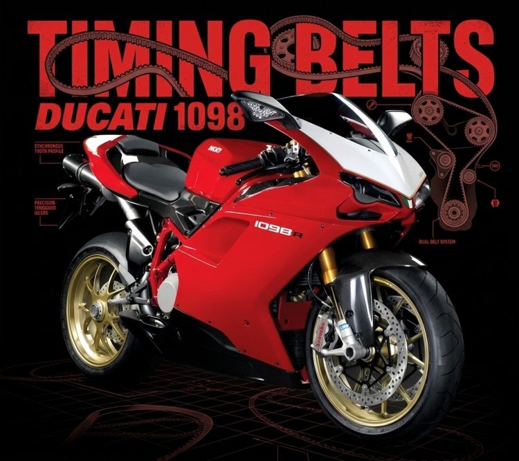 Timing Belts สายพานใช้กับ Ducati 1098 (ราคาต่อเส้น) รูปที่ 2