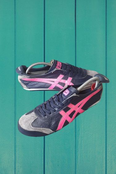 รองเท้าผ้าใบ ดำ หนังแท้ UK 7.5 | EU 41 1/3 | US 9 Onitsuka Tiger slip on size 41 ยาว 26 cm 