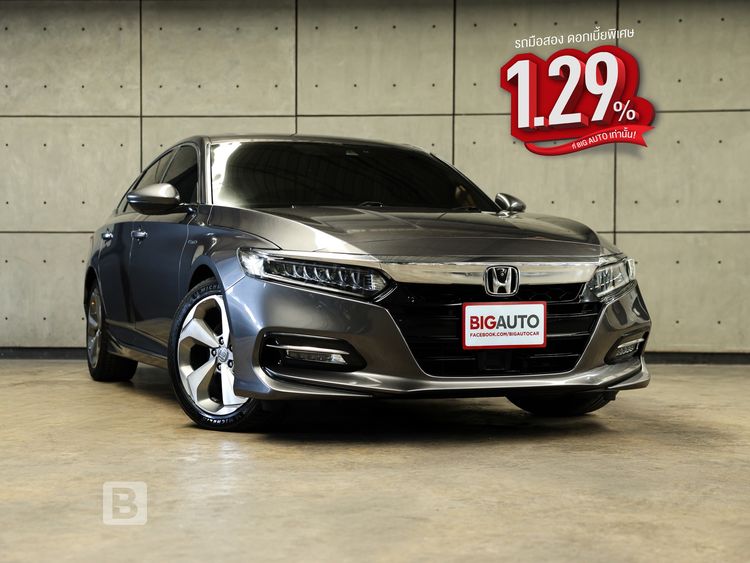 Honda Accord 2019 2.0 Hybrid Tech Sedan ไฮบริด ไม่ติดแก๊ส เกียร์อัตโนมัติ เทา