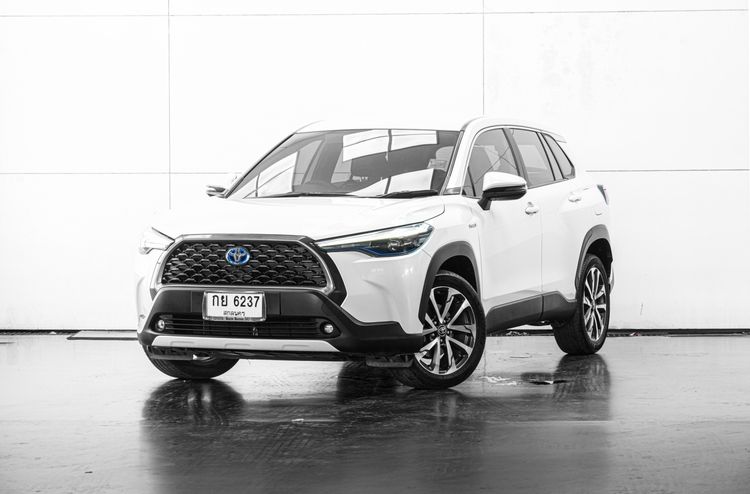 Toyota Corolla Cross 2020 1.8 HEV Premium Utility-car ไฮบริด ไม่ติดแก๊ส เกียร์อัตโนมัติ ขาว