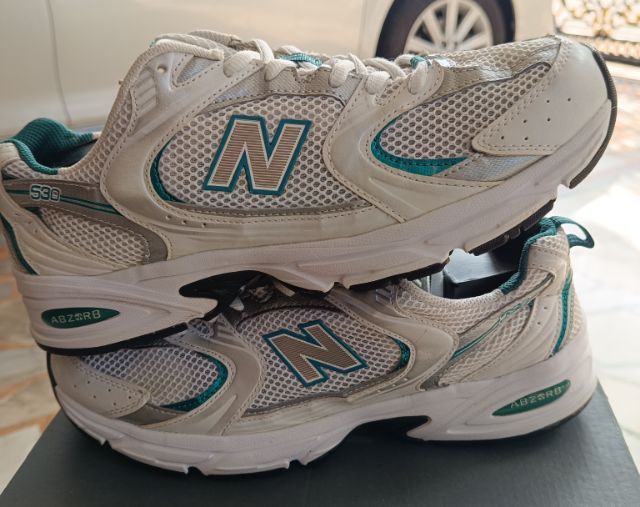 ขายถูก New MR530AB ขาวตัดเขียวนิยม size 44.5-285cm ของแท้ สภาพสวย รูปที่ 2