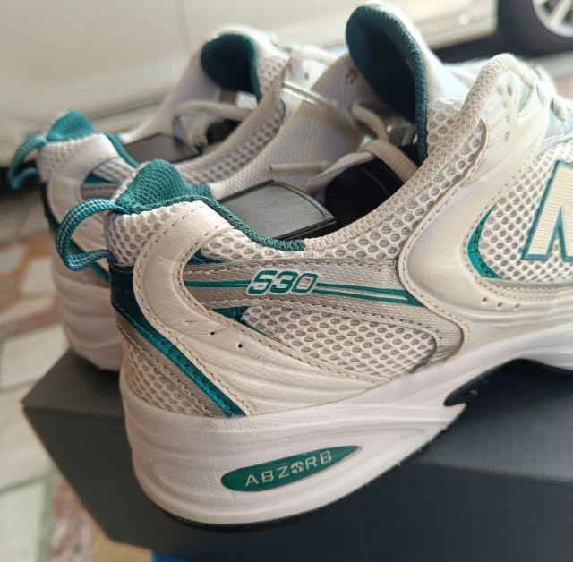 ขายถูก New MR530AB ขาวตัดเขียวนิยม size 44.5-285cm ของแท้ สภาพสวย รูปที่ 6