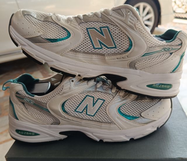 ขายถูก New MR530AB ขาวตัดเขียวนิยม size 44.5-285cm ของแท้ สภาพสวย รูปที่ 3