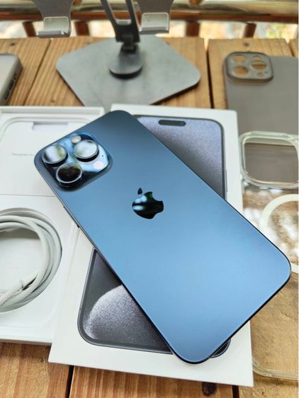 ขาย iPhone 15Pro Max ความจุ256GB ศูนย์ไทย สีน้ำเงิน อุปกรณ์ครบยกกล่อง สภาพมีรอยเล็กน้อย ไม่ตกหนักไม่บุบ สุขภาพแบต88 ไม่เคยซ่อมเปลี่ยนอะไรใดๆ รูปที่ 9