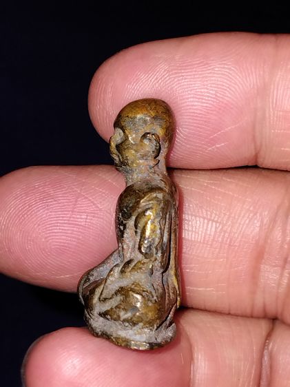 รูปหล่อโบราณ พระวิเชียรโมลี ศรีวชิรปราการ คณาภิรักษ์ สังฆปาโมกข์​ (ปลั่ง พฺรหฺมโชโต) รุ่นแรก เนื้อทองเหลือง ปี 2484 วัดพระบรมธาตุ ต.นครชุม อ รูปที่ 5