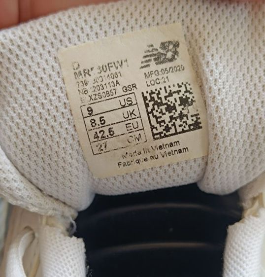 ขายถูก New Balance MR530FW1 สีครีม นิยม สวยมาก size 42.5-270cm  ของแท้ รูปที่ 7