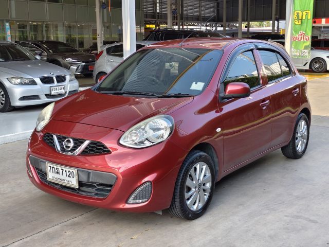Nissan March 2017 1.2 E Sedan เบนซิน ไม่ติดแก๊ส เกียร์อัตโนมัติ แดง รูปที่ 3