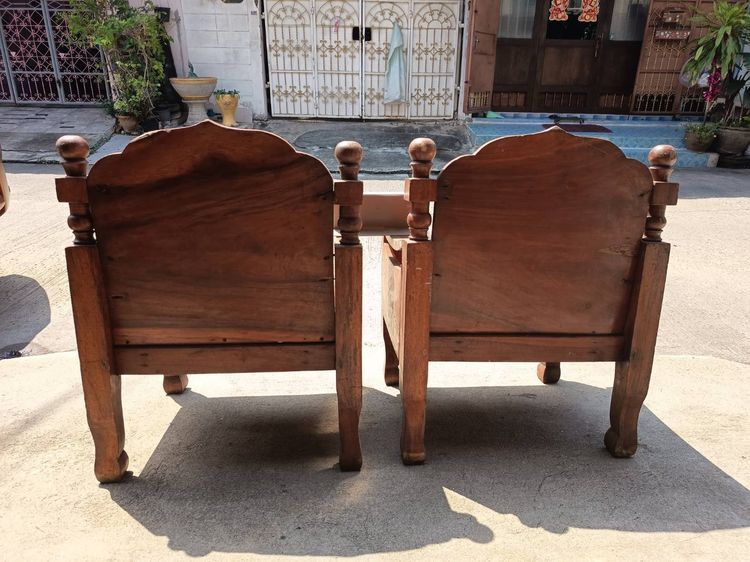 เก้าอี้ไม้สักทอง ขาสิงห์ รูปที่ 6