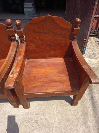 เก้าอี้ไม้สักทอง ขาสิงห์ รูปที่ 5