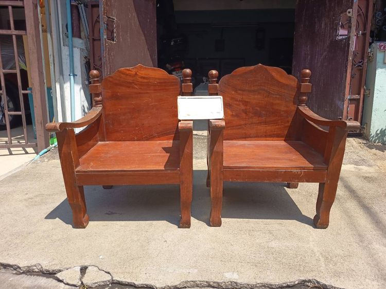 เก้าอี้ไม้สักทอง ขาสิงห์ รูปที่ 2