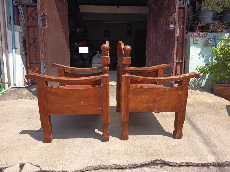 เก้าอี้ไม้สักทอง ขาสิงห์ รูปที่ 8