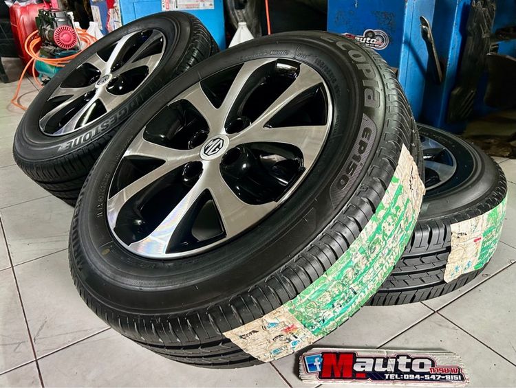 อะลูมิเนียมอัลลอย 15" อื่นๆ ล้อแม็กMG3 ขอบ15 4รู100 พร้อมยางใหม่บริสโตน 185 65 15 ปี2020