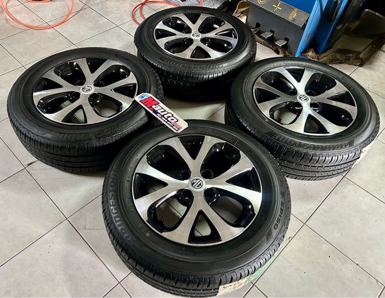 ล้อแม็กMG3 ขอบ15 4รู100 พร้อมยางใหม่บริสโตน 185 65 15 ปี2020 รูปที่ 2