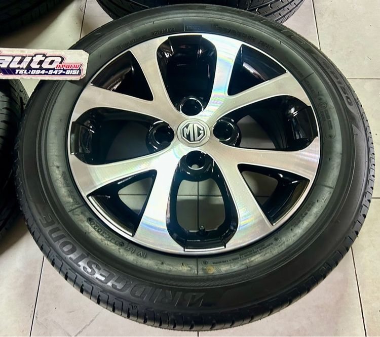 ล้อแม็กMG3 ขอบ15 4รู100 พร้อมยางใหม่บริสโตน 185 65 15 ปี2020 รูปที่ 5