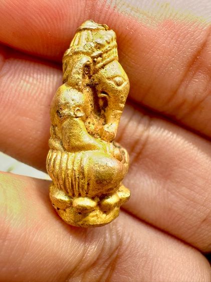 พระพิฆเนศนั่งบัว กรุวัดมหาธาตุลพบุรี แก่ทองโบราน มีคราบกรุ เดิมๆ รูปที่ 4