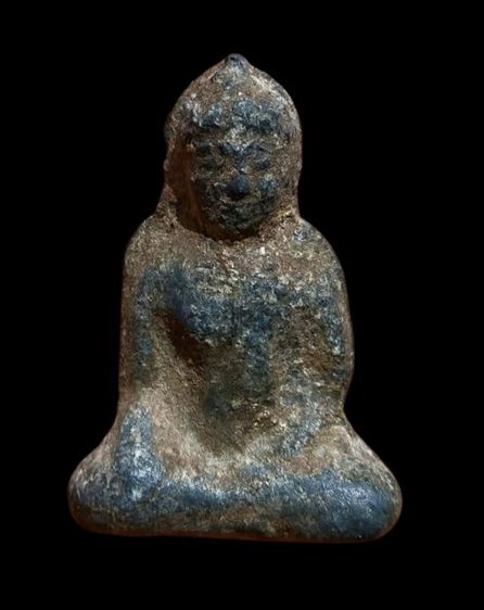 พระร่วงนั่ง เนื้อชินเขียว เก่ามาก  รูปที่ 2