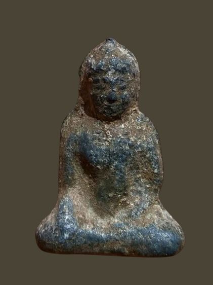 พระร่วงนั่ง เนื้อชินเขียว เก่ามาก  รูปที่ 6