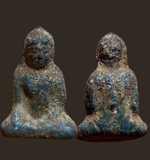 พระร่วงนั่ง เนื้อชินเขียว เก่ามาก  รูปที่ 7