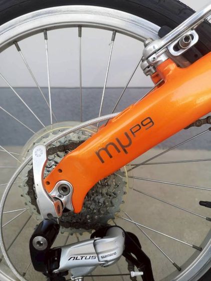 ส่งต่อ จักรยานพับ Dahon Mup9 สีส้ม มือสอง สภาพดีมาก ล้อ20นิ้ว เฟรมโค้ง นัดรับ กทม สะพานใหม่ รูปที่ 9