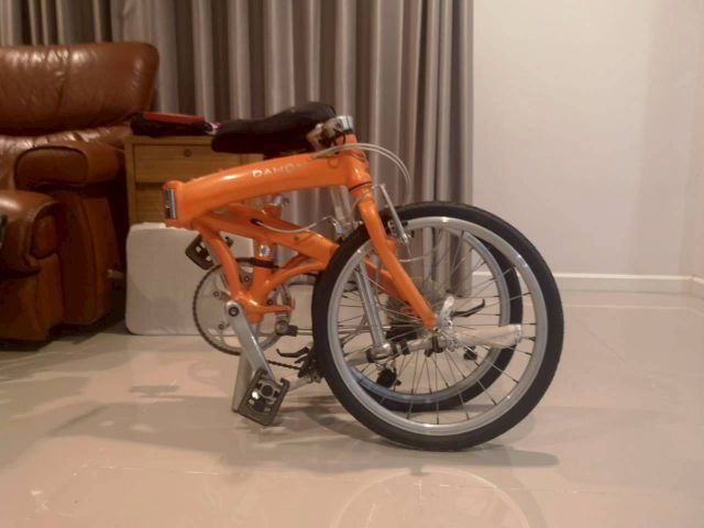 ส่งต่อ จักรยานพับ Dahon Mup9 สีส้ม มือสอง สภาพดีมาก ล้อ20นิ้ว เฟรมโค้ง นัดรับ กทม สะพานใหม่ รูปที่ 2