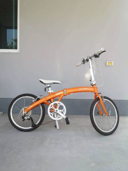 ส่งต่อ จักรยานพับ Dahon Mup9 สีส้ม มือสอง สภาพดีมาก ล้อ20นิ้ว เฟรมโค้ง นัดรับ กทม สะพานใหม่
