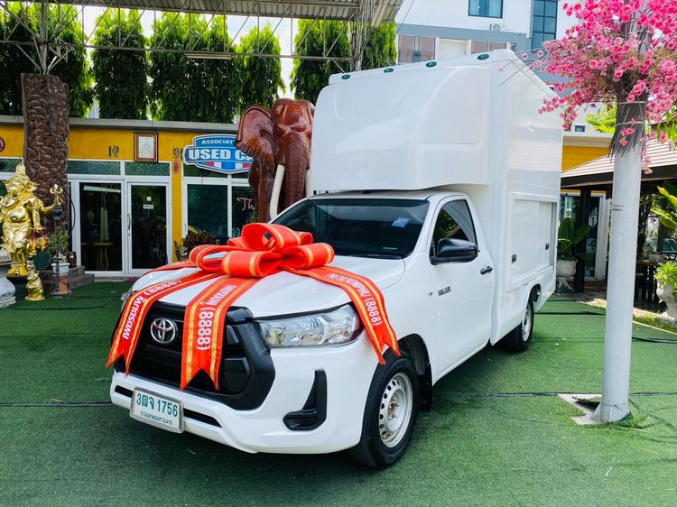 Toyota Hilux Revo 2021 2.4 Entry Pickup ดีเซล ไม่ติดแก๊ส เกียร์ธรรมดา ขาว รูปที่ 2
