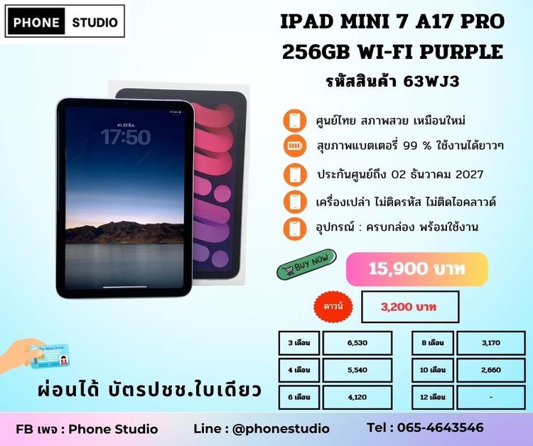 Apple 256 GB iPad Mini7 256GB Wi-Fi Purple