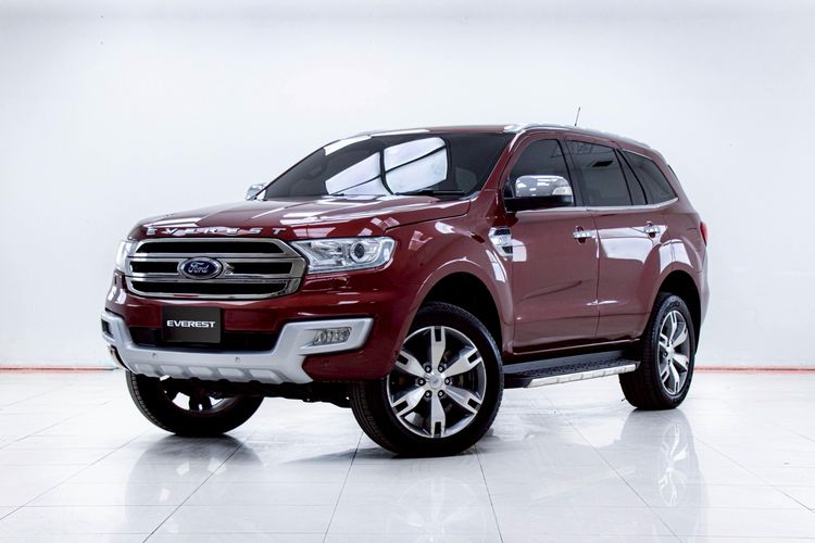 Ford Everest 2016 3.2 Titanium Plus 4WD Utility-car ดีเซล ไม่ติดแก๊ส เกียร์อัตโนมัติ แดง
