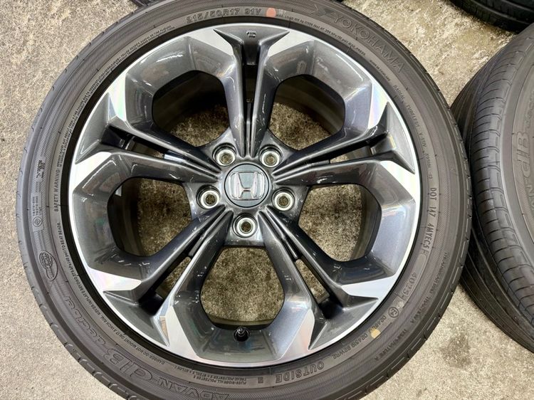 ล้อแม็ก HONDA CIVIC ขอบ 17” ถอดป้ายแดง ยาง YOKOHAMA 215-50R17 ปี 25 สีเส้นตุ่มหน้ายางยังอยู่ รูปที่ 5