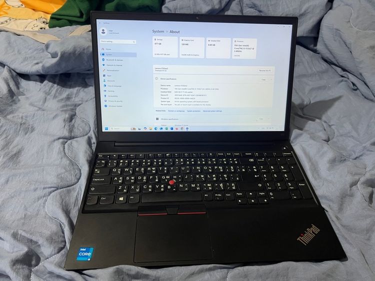 ไม่ใช่ 8 กิกะไบต์ วินโดว์ HDMI ขาย Lenovo ThinkPad E15 Gen 2 - Intel Core i5-1135G7  Ram 8 SSD 512 GB