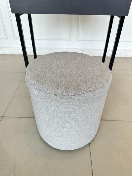 โต๊ะเครื่องแป้ง (ใหญ่) ท็อปสีเทา โครงขาเหล็กสีดำ พร้อมสตูล รูปที่ 12